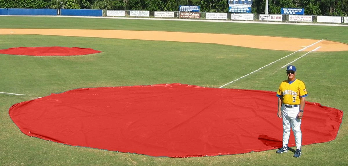 Aer-Flo WWV1812 12' diam. Wind Weighted Mound/Homebase Tarp, 32 lbs 7 Aer-Flo WWV1812 12' diam. Wind Weighted Mound/Homebase Tarp, 32 lbs - Image 5