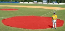 Aer-Flo WWV1818, 18' diam. Wind Weighted Mound/Homebase Tarp, 65 lbs -SOFTBALL Sales a15 709red 1