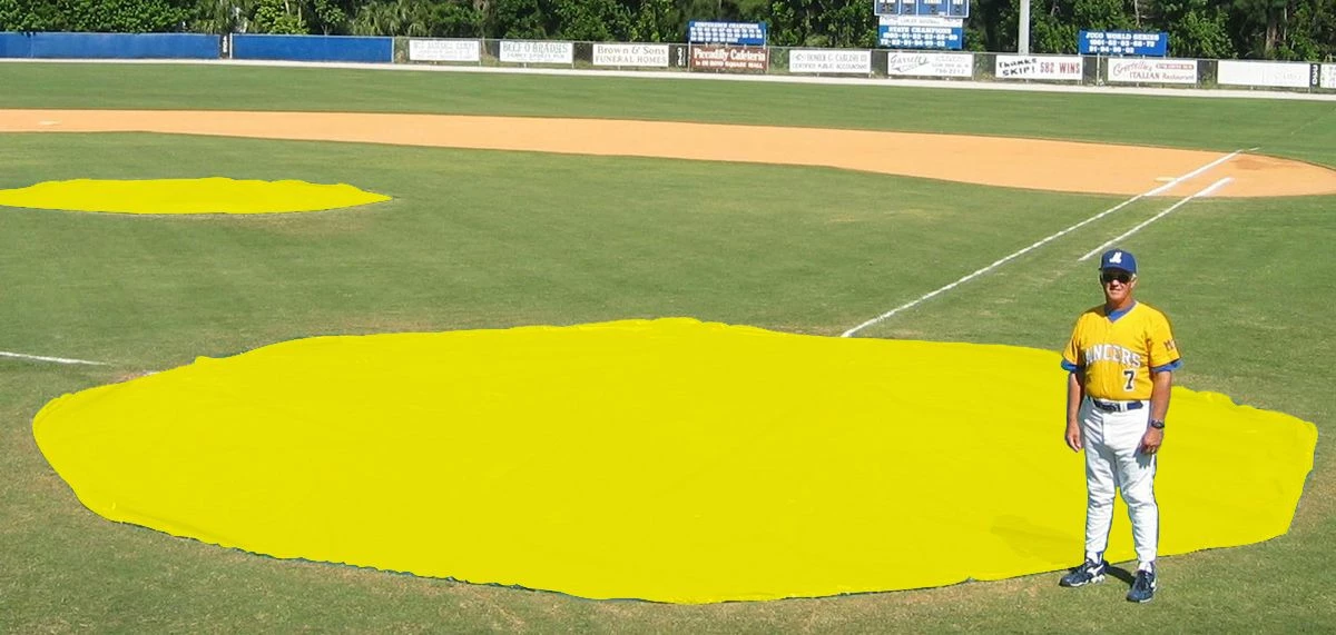 Aer-Flo WWV1812 12' diam. Wind Weighted Mound/Homebase Tarp, 32 lbs 9 Aer-Flo WWV1812 12' diam. Wind Weighted Mound/Homebase Tarp, 32 lbs - Image 7