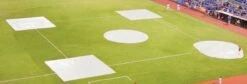 FieldSaver Spot Field Cover, Complete Baseball/Softball Infield Kit, WOVEN POLY