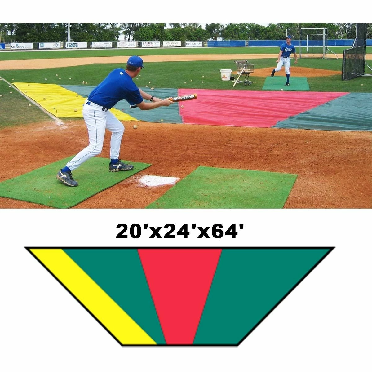 Minor League Bunt Zone Infield Protector, 20'x24'x64' 4 Minor League Bunt Zone Infield Protector, 20'x24'x64' - Image 2