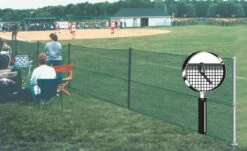 150' Portable Temporary Mesh Outfield Fencing w/ Ground Sockets Blue -SOFTBALL Sales a15 960b
