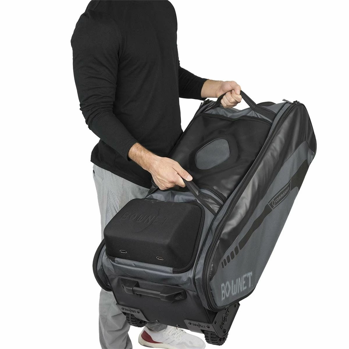 Bownet Cadet Wheeled Catchers Equipment Bag Black 7 Bownet Cadet Wheeled Catchers Equipment Bag Black - Image 5