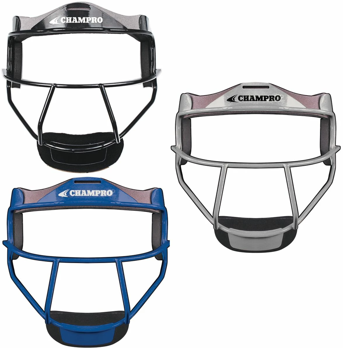 Champro ADULT Grill Softball Fielder's Face Guard, CM01 Silver 4 Champro ADULT Grill Softball Fielder's Face Guard, CM01 Silver - Image 2