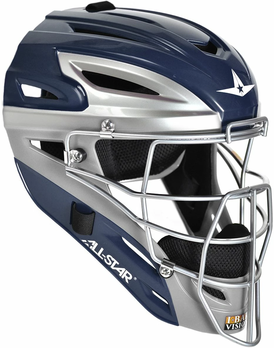 All Star MVP2510TT Two-Toned Catcher's Helmet, YOUTH Navy/Silver 3 All Star MVP2510TT Two-Toned Catcher's Helmet, YOUTH Navy/Silver