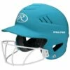 Rawlings Coolflo Fastpitch Highlighter Softball Batting Helmet, RCFHLFG Navy -SOFTBALL Sales a32 268 ltblu 2