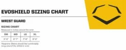 EVOSHIELD Evocharge Protective Wrist Guard Red -SOFTBALL Sales a32 283 size chart