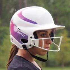 Rip-It Vision Classic Fastpitch Softball Batting Helmet White/Navy -SOFTBALL Sales a32 385 2