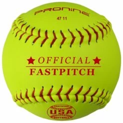 Pro Nine 11" 47 11 USA Leather Fastpitch Softballs, dz