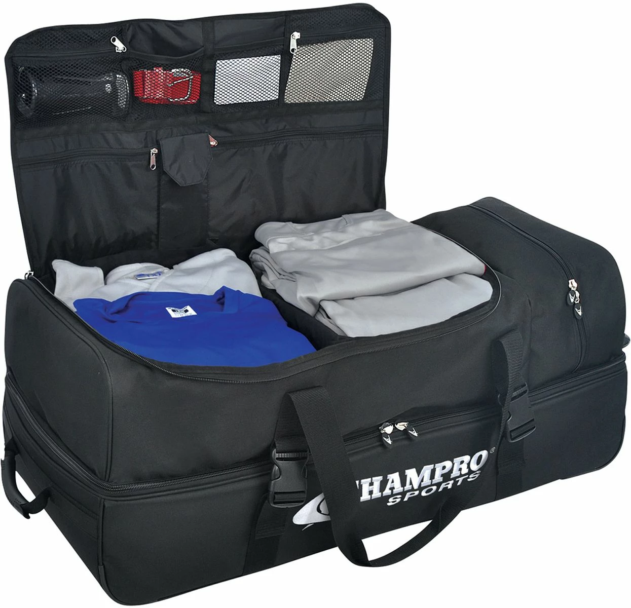 Champro Catcher/Umpire Wheeled Equipment Bag, 36"x16"x14" Black 3 Champro Catcher/Umpire Wheeled Equipment Bag, 36"x16"x14" Black - Image 2