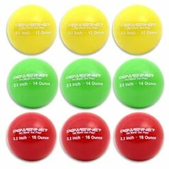 POWERNET Weighted Training Softball Set, 3.2" (9)