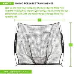 Champion Rhino Flex 7'x7' Portable Pitching & Batting Catch Net 9 Champion Rhino Flex 7'x7' Portable Pitching & Batting Catch Net -SOFTBALL Sales a32 864 3