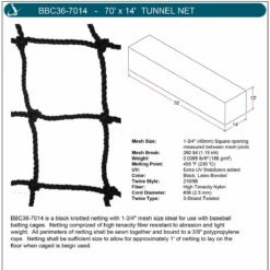 55' & 70' Jaypro All Star Batting Tunnel Nets, #36 Thread Count -SOFTBALL Sales a32 866 7014