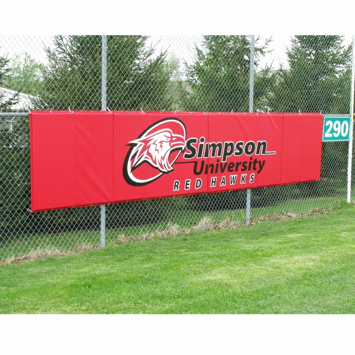 Cover Sports 4'H x 8'L Baseball/Softball Backstop Padding w/Graphics Maroon 8 Cover Sports 4'H x 8'L Baseball/Softball Backstop Padding w/Graphics Maroon - Image 6
