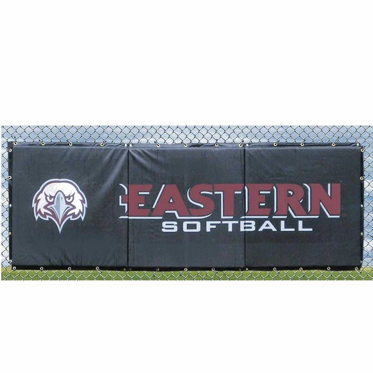 Cover Sports 4'H x 12'L Baseball/Softball Backstop Padding w/Graphics Red 6 Cover Sports 4'H x 12'L Baseball/Softball Backstop Padding w/Graphics Red - Image 4