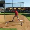 First Base / Fungo 7'x7' Protective Frame & Net -SOFTBALL Sales a33 109w 16