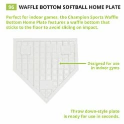 Champion Waffle Bottom Rubber Home Plate, 96 -SOFTBALL Sales a33 279 new 01