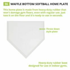 Champion Waffle Bottom Rubber Home Plate, 96 -SOFTBALL Sales a33 279 new 02