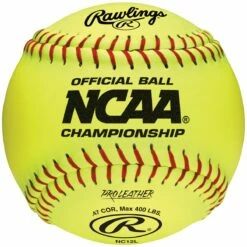 Rawlings 12" NC12L NCAA Championship 47/400 Leather Fastpitch Softballs, dz