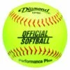Diamond 12", 12YSC Official Synthetic Softball, Yellow -SOFTBALL Sales a33 343