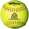 Wilson 12", 47/375 Pony Leather Fastpitch Softballs, A9075BSST, dz