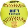 Rawlings 10" ASA RIF Level 1 Synthetic Fastpitch Softballs, dz, SR10RYSA -SOFTBALL Sales a33 384