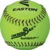 Easton 12" Incrediball Neon SoftStitch Training Softball, A122609T, ea -SOFTBALL Sales a33 492 16
