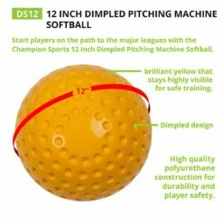 Champion 12" Dimpled Pitching Machine Softballs, DS12 -SOFTBALL Sales a33 775 new dia