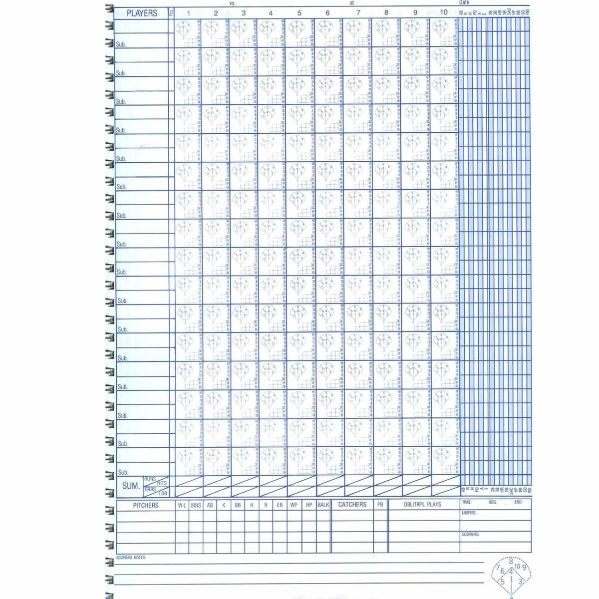 Super 16 Baseball / Softball Scorebook 4 Super 16 Baseball / Softball Scorebook - Image 2