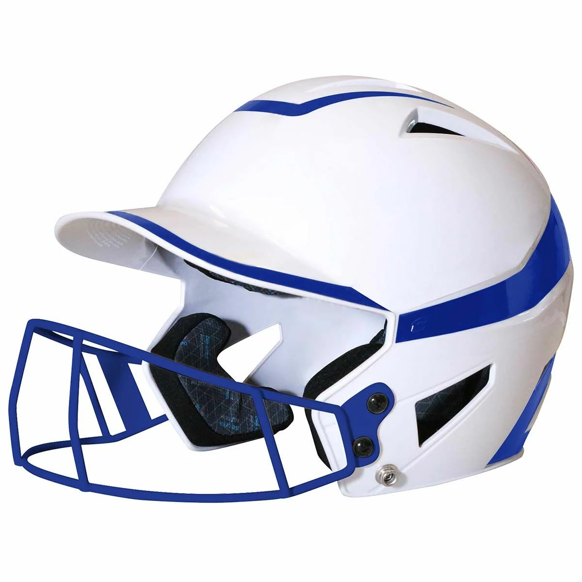 Champro HX Pro Fastpitch 2-Tone Batting Helmet w/Faceguard Navy 3 Champro HX Pro Fastpitch 2-Tone Batting Helmet w/Faceguard Navy