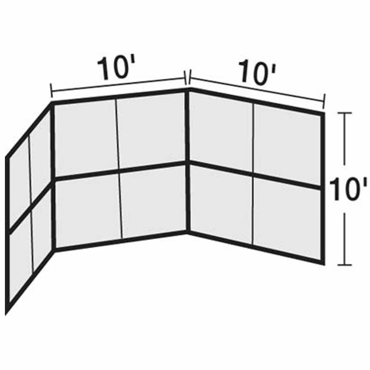 10'x10' Permanent Baseball/Softball Backstop, BSCL10 4 10'x10' Permanent Baseball/Softball Backstop, BSCL10 - Image 2