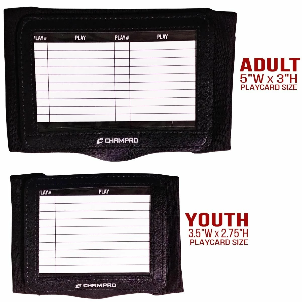 Champro TRIPLE Quarterback Playbook Wrist Band Optic Yellow 6 Champro TRIPLE Quarterback Playbook Wrist Band Optic Yellow - Image 4