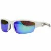 Rawlings 32 Adult Sunglasses, Shiny White/Smoke with Blue Mirror -SOFTBALL Sales a51 905
